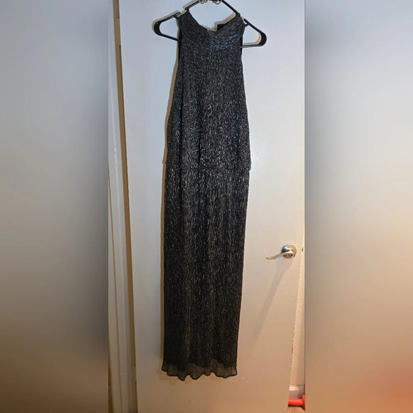 PMetallic Halter Maxi Dress Sz 22W - Picture 2 of 9